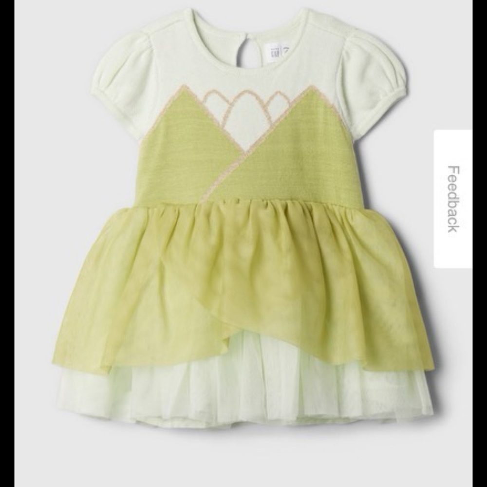 Kids Green and White Dress